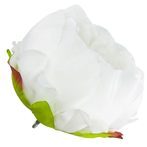 [w0351] Główka kwiatowa peonia duża 9cm biała