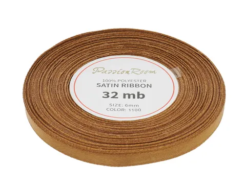 [86206] Wstążka satynowa 6mm 32mb cynamonowa