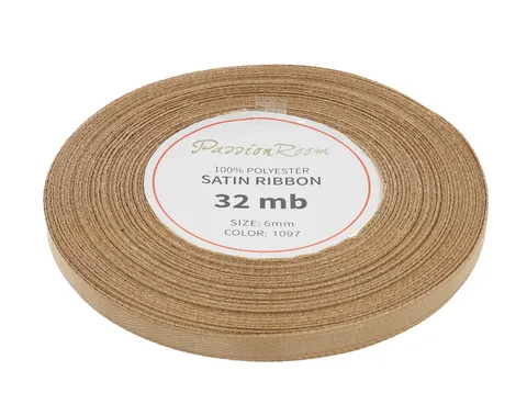 [86207] Wstążka satynowa 6mm 32mb orzechowa