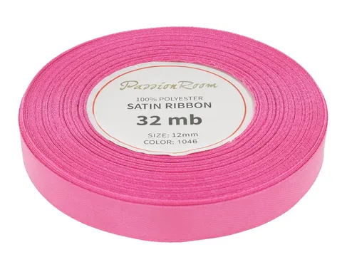 [812205] Wstążka satynowa 12mm 32mb różowy barbie