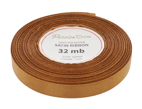 [812206] Wstążka satynowa 12mm 32mb cynamonowa