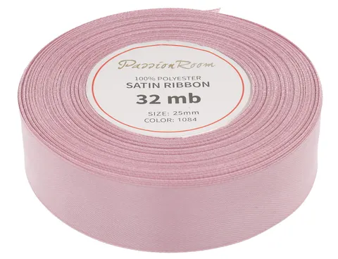 [825201] Wstążka satynowa 25mm 32mb przydymiony róż
