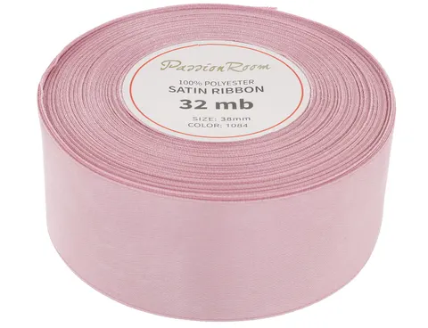 [838201] Wstążka satynowa 38mm 32mb przydymiony róż
