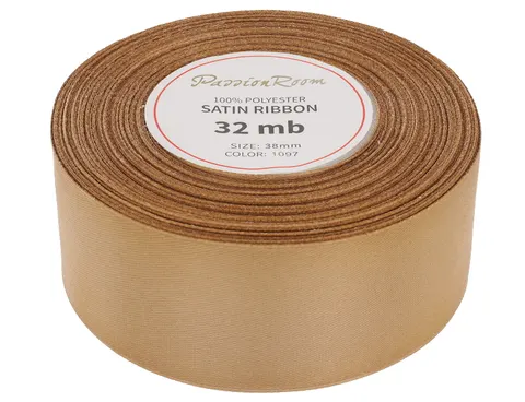 [838207] Wstążka satynowa 38mm 32mb orzechowa
