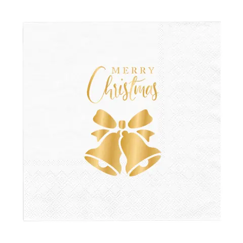 [d04032] Serwetki papierowe Merry Christmas dzwoneczki