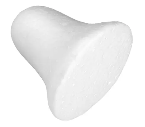 [60805b] Dzwonek styropianowy bez serca 9cm biały II GATUNEK