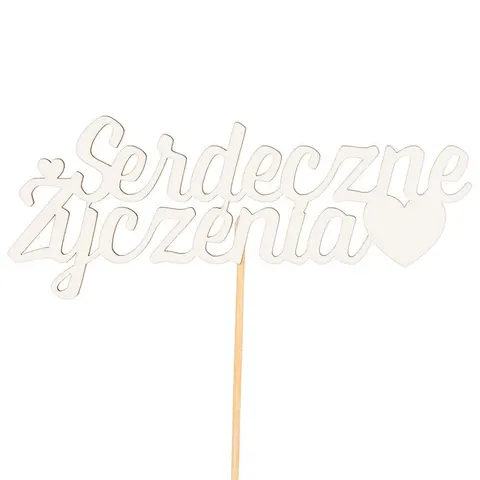[d04055] Topper na tort z beermaty "Serdeczne życzenia"