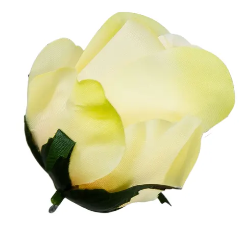 [68b209009] Róża główka 9cm kremowo-żółta