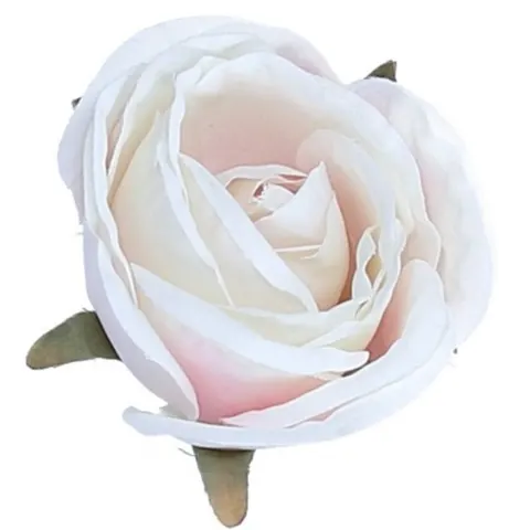 [w04079] Róża główka 6cm kremowo-różowa