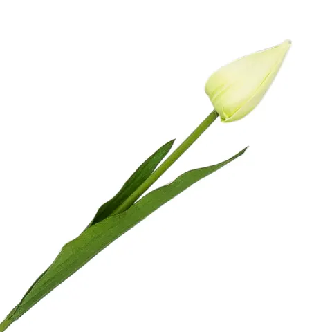 [w04149] Tulipan na gałązce 50cm kremowo-zielony
