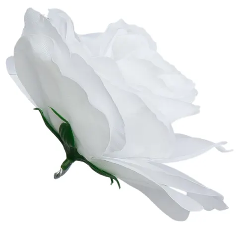 [w04155] Róża główka wyrobowa 13cm biała