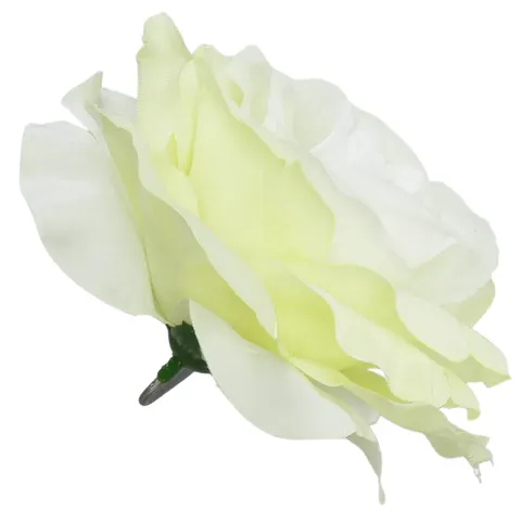 [w04156] Róża główka 13cm biało-waniliowa
