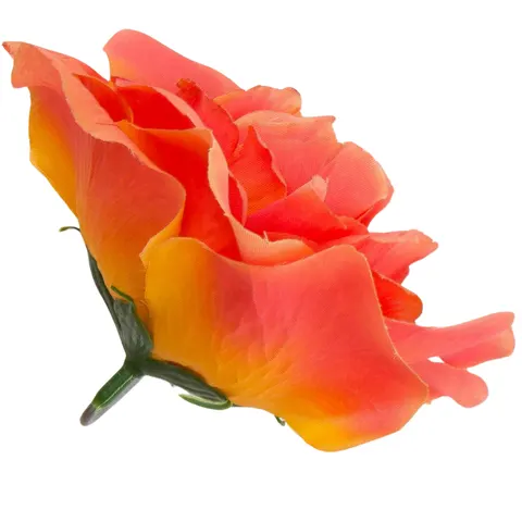 [w04299] Róża główka 12cm koralowo-pomarańczowa