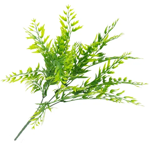 [68u4901] Bukiet plastikowych listków zielony cieniowany 40cm