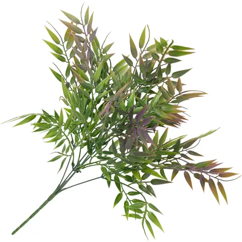 [68u6101] Bukiet liści paproci zielono-burgundowy 40cm