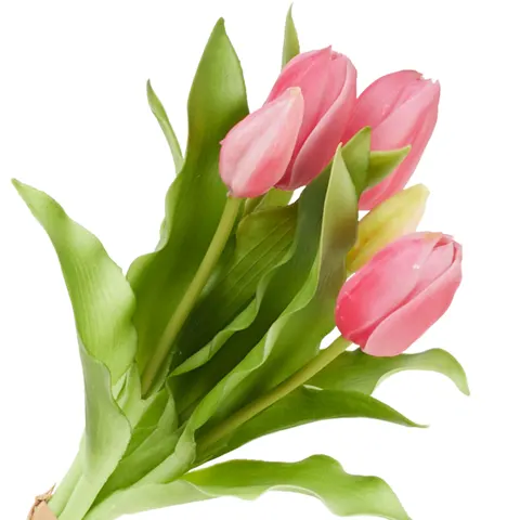 [68ga0102] Bukiet silikonowych tulipanów różowy 31cm
