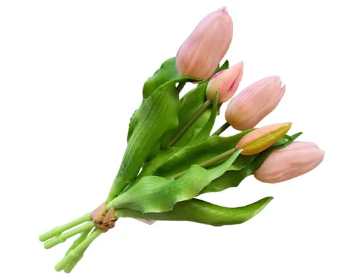 [68ga0103] Bukiet silikonowych tulipanów jasnoróżowy 31cm