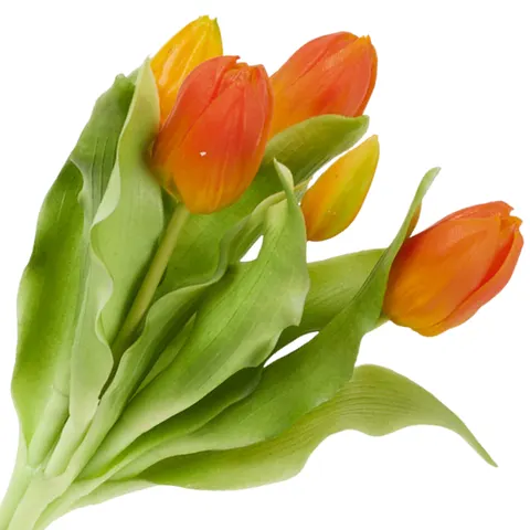 [68ga0105] Bukiet silikonowych tulipanów pomarańczowy 31cm
