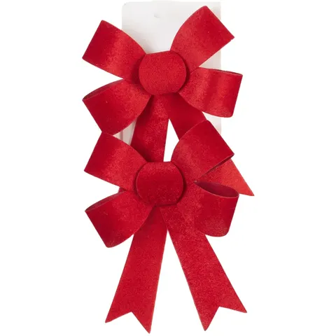 [68xt012101] Kokarda dekoracyjna sztywna czerwona 20cm 2szt