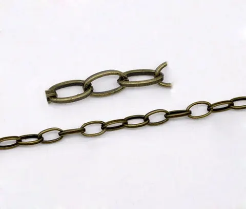 [11113] Łańcuszek 8*4,5mm brąz