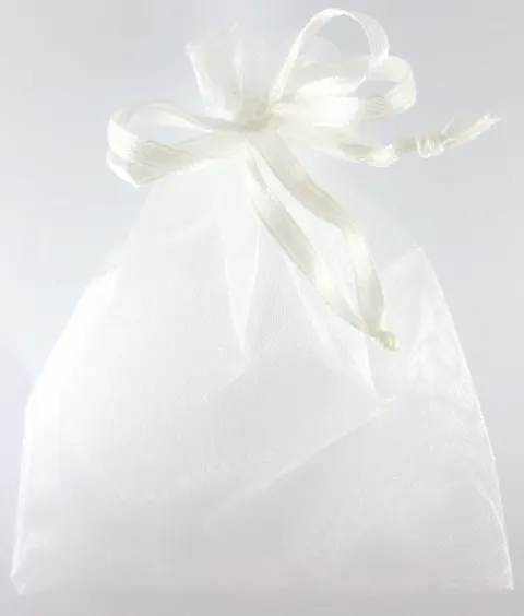 [1060201] Torebka z organzy 10*12cm biała 3szt