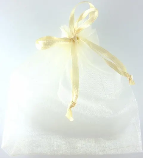 [1060205] Torebka z organzy 10*12cm żółta 3szt