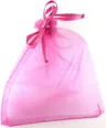 [1060206] Torebka z organzy 10*12cm różowa 3szt