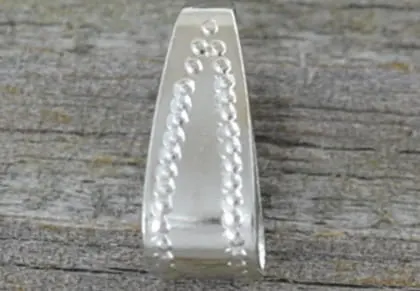 [57101] Krawatka klasyczna 11mm kolor srebra 10szt