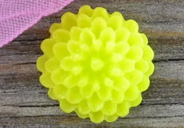 [80244] Kaboszon kwiatowy dalia limonkowa 3szt