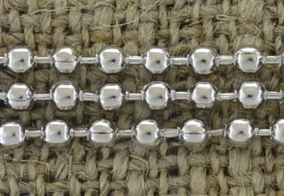 [31132] Łańcuszek kulkowy 2,4mm w kolorze srebrnym