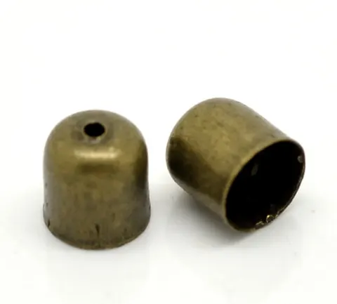 [17119] Końcówka sznurka 8*7mm brąz 7szt
