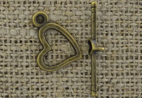 [11517] Zapięcie ozdobne amerykańskie serce 2szt