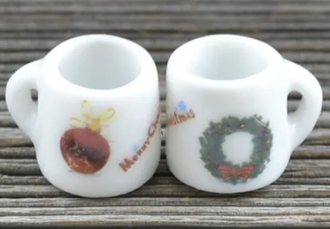 [61422] Miniaturowy kubek ceramiczny bombka