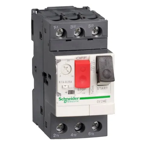 Wyłącznik silnikowy 3P 5,5kW 9,0-14,0A, napęd przyciskowy, zaciski śrubowe; GV2ME16, SCHNEIDER ELECTRIC