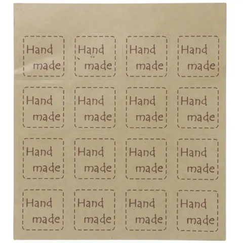 [72104] Naklejka z napisem Hand made 25*25mm 16szt