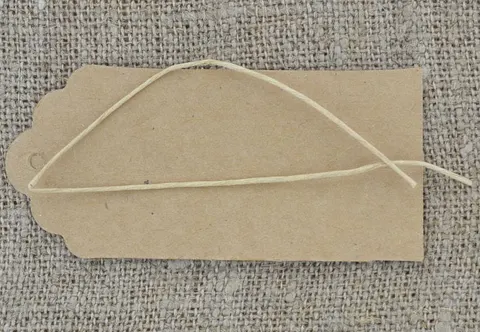 [07116] Metki ze sznurkiem 90*43mm 3szt brązowe