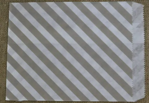 [73412] Torebka papierowa zebra biało-beżowa 2szt
