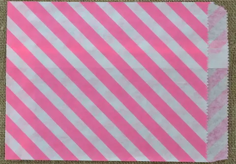 [73457] Torebka papierowa zebra biało-różowa 2szt