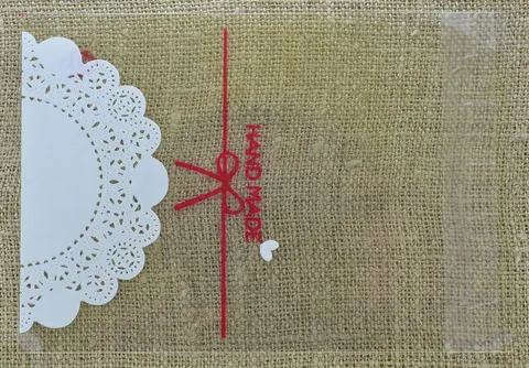 [71114] Torebki foliowe klejem HAND MADE 2szt