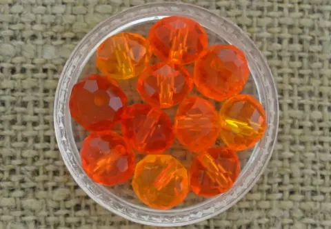 [90136] Koralik fasetowany 8mm pomarańczowa 5szt
