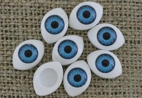 [550186] Oczy do naklejania niebieskie 13*9,5mm 2szt