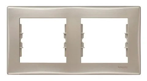 SEDNA Ramka podwójna pozioma, satyna; SDN5800368, SCHNEIDER ELECTRIC