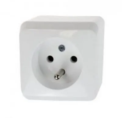 Prima Gniazdo natynkowe pojedyńcze z uziemieniem 2P+PE 16A IP20, białe; WDE001030, SCHNEIDER ELECTRIC