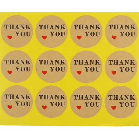 [72175] Naklejka z napisem "THANK YOU" 35mm 12szt