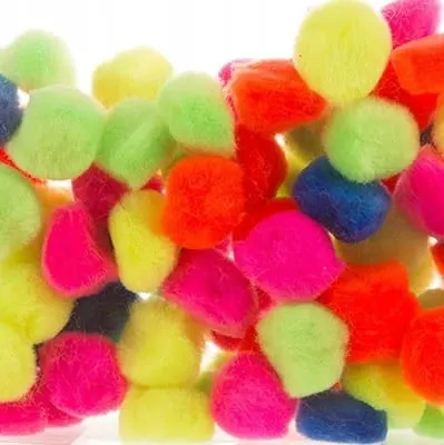 [59459] Pompony pluszowe 2cm neonowe mix