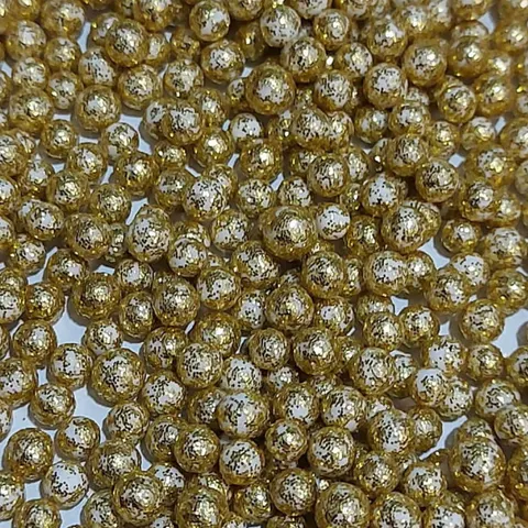 [608284] Kulki styropianowe 4-7mm chłodne złote brokatowe