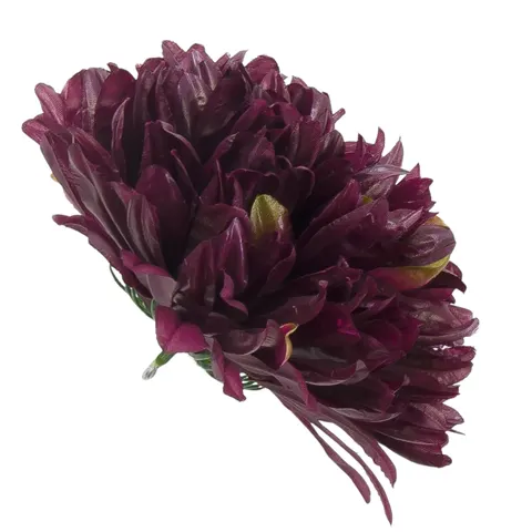 [680854] Główka chryzantema 12 płatków 18cm ciemnopurpurowa