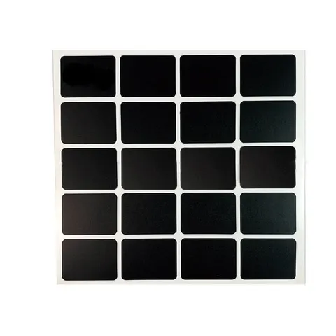 [721140] Naklejki prostokątne etykiety czarne 3x4cm 20szt
