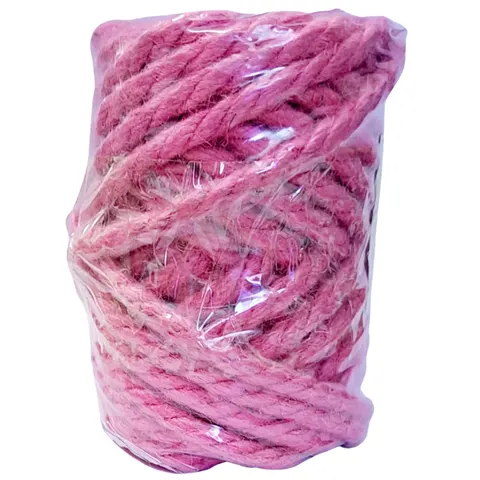 [74192] Sznurek jutowy różowy 200g 7mm 12m