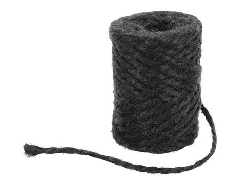 [74193] Sznurek jutowy czarny 200g 7mm 12m